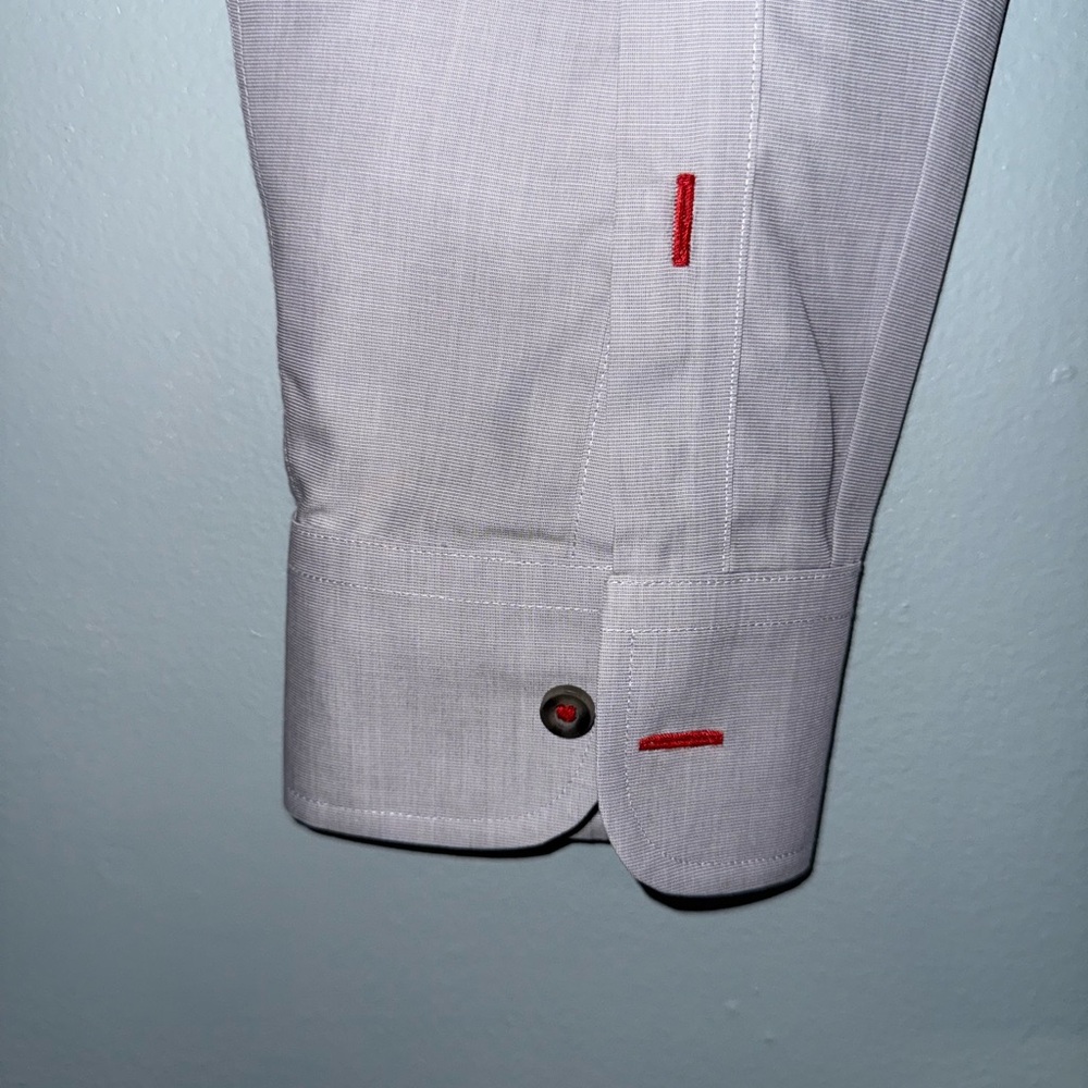 Men's UNTUCKit Wrinkle Free 2XL Long Sleeve Button Shirt Grey - Picture 3 of 6